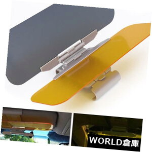 USToCU[ 2in1 HDԃA`OA܂ԂS[OfCiCgrWhCrO~[ToCU[ 2in1 HD Car Anti Glare Dazzle Goggle Day Night Vision Driving Mirror Sun Visors