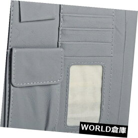USサンバイザー 車のサンバイザーCD DVDカードレザーケース収納ホルダーオーガナイザーポケットバッググレー Car Sun Visor CD DVD Card Leather Case Storage Holder Organizer Pocket Bag Grey