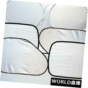 USToCU[ Ԃ̕hKX̓悯͓Ă~߂̐≏ނ̌␻̕z6 PCSu܂ Car Windshield Sunshades Set Sunscreen Insulation Thicken Silver Cloth 6 PCS Set