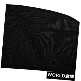 USサンバイザー 2ピースカーブラックサイドサンシェードリアウィンドウカバーメッシュバイザープロテクター 2 Pieces Car Black Side Sun Shade Rear Window Covers Mesh Visor Protector