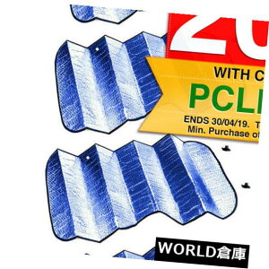 USToCU[ 4PKԂ̃tgKX̃ToCU[˃VF[h/CeAtgKXu[/Vo[ 4PK Car Windscreen Sun Visor Reflective Shade/Interior Windshield Blue/Silver
