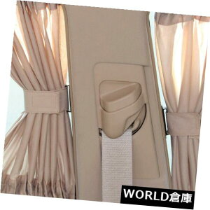 US�T���o�C�U�[ 2×50 * 47�Z���`�x�[�W��VIP�J�[�o��SUV�E�B���h�E�J�[�e���L�b�gUV�T���V�F�[�h�o�C�U�[�̑��� 2x 50*47cm Beige VIP Car Van SUV Window Curtains Kit UV Sunshade Visor Decor