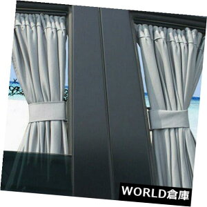 USToCU[ pԂ̃J[etgXgbv[ANZT[2O[@EBhE Replacement Car Curtains Front Straps Rails Accessories 2pcs Gray Van Window