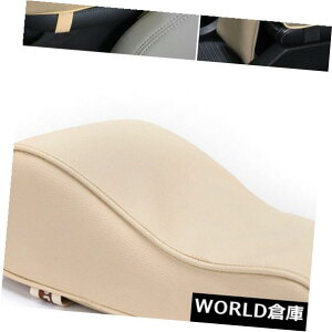 R\[{bNX x[WpuU[J[suvA[XgNbV{bNX}bgR\[Jo[pbhCi[1s[X Beige PU Leather Car SUV Armrest Cushion Box Mats Console Cover Pad Liner 1pc
