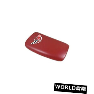 R\[{bNX C5RxbgZ^[R\[hAibhU[AVo[Sj C5 Corvette Center Console Door in Red Leather with Embroidered Silver Logo