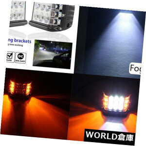 LEDCgo[ 45W 4 "LED̎d̃Cgo[̎O{̑ʂ̎ˎ̃R{r[Xg{̃It[h 45W 4'' Cube LED Work Light Bar Triple Side Shooter Combo Beam Strobe Offroad