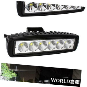 LEDCgo[ 2×6C`18bgXledCgo[X|bg^I[goCATV 4×4WDop[obNAbv|bh 2X 6in 18W Slim Led Light Bar Spot Flood Motorcycle ATV 4X4WD Bumper Backup Pods