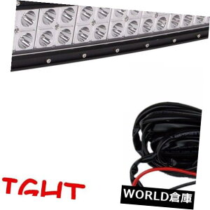 LEDCgo[ 300w52 "̓It[hhCrOgbÑW[v+ẑ߂LED̃Cgo[̍^_Ȃ܂ 52"IN 300w Curved LED Light Bar Flood Spot For Offroad Driving Truck Jeep+Wiring