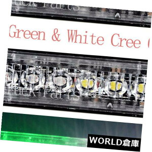 LED���C�g�o�[ 2X CREE 6LED 18W�O���[����amp; A �z���C�g�u���C�g�ً}�n�U�[�h�x���X�g���{���C�g�o�[ 2X CREE 6LED 18W Green  White Bright Emergency Hazard Warning Strobe Light Bar