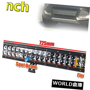 LEDCgo[ d28C`IXIt[hLED[NCgo[X|bgtbhR{tBbVACY Dual Row 28 Inch OSRAM Offroad LED Work Light Bar Spot Flood Combo Fish Eye Lens