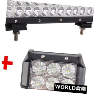 LEDCgo[ 28 "180WR{LEDCgo[+ 2X 4" 18Wtbhv4WDW[vIt[hgbN+z 28" 180W COMBO LED LIGHT BAR+2X 4" 18W Flood Lamp 4WD JEEP Off-road Truck+Wiring