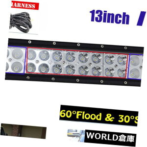 LED���C�g�o�[ 14 '72���b�gled��ƃ��C�g�o�[�g���N�^�[�{�[�g�I�t���[�hsuv�p�W�[�vATV�X�|�b�g���+���C���[ 14'' 72W LED Work Light Bar Tractor Boat OffRoad SUV for JEEP ATV Spot Work+Wire