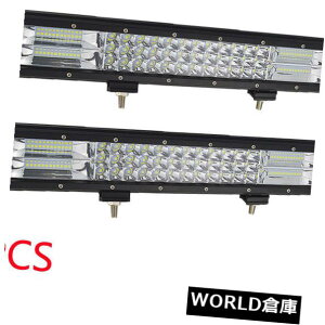 LEDCgo[ 2x 7DgC - [17-18 "252W LED[NCgo[R{tbhX|bggbNSUV 4WD 108 2x 7D Tri-Row 17-18" 252W LED Work Light Bar Combo Flood Spot Truck SUV 4WD 108