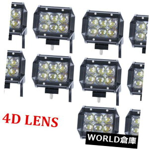 LEDCgo[ 10×4 "18WN[LEDX|bg[NCgo[tHO^]tgL[u|bhv4DY 10X 4" 18W CREE LED Spot Work Light Bar Fog Driving Front Cube Pods Lamp 4D Lens