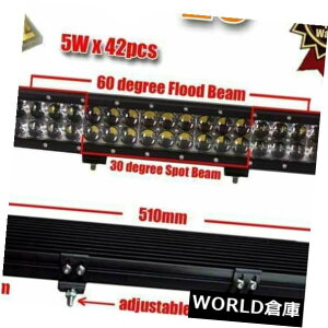 LEDCgo[ 20 "210W LED[NCgo[R{r[It[hSUV UTVfA[vWFN^[Y 20" 210W LED Work Light Bar Combo Beam Offroad SUV UTV Dual Row Projector Lens