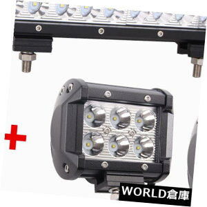 LEDCgo[ 17 "108W LEDR{Cgo[It[htHO+ 218WX|bg쓮v+z 17" 108W LED Combo Light Bar Offroad Fog+2pcs 18W Spot Driving Lamp+Free Wiring