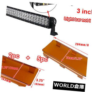 LEDCgo[ 52C`7C`Ao[Jo[YveN^[C`It[hLEDCgo[v 7pc Amber Cover Lens Protector for 52" inch Offroad LED Light Bar Lamp