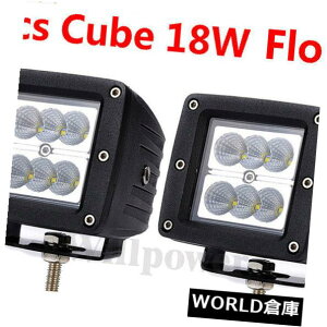LEDCgo[ It[hW[vSUVԂ̂߂23C`18WtbhL[uXNGALED[NCgo[ 2Pcs 3inch 18W Flood Cube Square LED Work Light Bar for Off road Jeep SUV Car