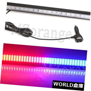 LEDCgo[ 80LEDԂ̃Xg{ړxCgo[tbVMً}ԁx@ 80LED Car Strobe Moving Warning Light Bar Flash Signal Emergency RedBlue Police