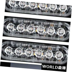 LEDCgo[ 4XzCg6 LEDً}r[RxnU[htbV_ŃXg{Cgo[ 4X White 6 LED Emergency Beacon Warning Hazard Flash Flashing Strobe Light Bar