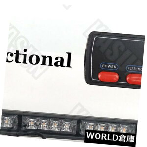 LEDCgo[ 24LED̂͂F̔Xg{̌ʕً}Ԃ̃Cgo[12 / 24V 24 LED Amber White Strobe Traffic Directional Emergency Vehicle Light Bar 12/24V