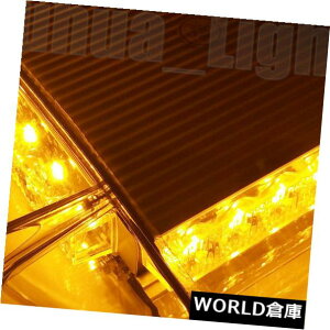 LED���C�g�o�[ 11 20 LED�X�g���{���C�g�o�[�x���Z�L�����e�B�ً}�r�[�R���t���b�V���A���o�[12 / 24V 11 20 LED Strobe Light Bar Warning Security Emergency Beacon Flash Amber 12/24V �y���s�A���i�z