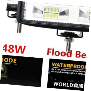 LEDCgo[ h2x 6 "80W LED̎dCg^̃r[o[̉^]̖vIt[h4WD 2x 6" 80W LED Work Light Flood Beam Bar Driving Fog Lamp Offroad 4WD Waterproof
