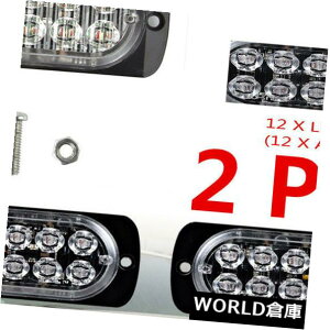 LED���C�g�o�[ 2X 12LED���X�����ԃg���b�N���C�g�o�[�_�ŃX�g���{�x���A���o�[12V 2X 12LED Ultra Slim Car Truck Light Bar Flashing Strobe Warning Amber 12V �y���s�A���i�z