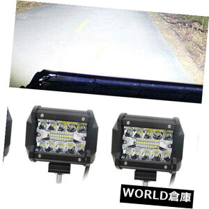 LEDCgo[ 2s[X4C`60bgN[led[NCgo[R{r[It[h4bghCrOv12{g 2pcs 4inch 60W CREE LED Work Light Bar Combo Beam Offroad 4WD Driving Lamp 12V