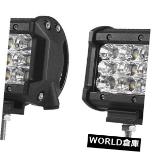 LEDCgo[ 2×4 "C`[NLEDCgo[tbhr[hCrOCgtHOv54W TRI-ROW 2X 4'' Inch Work LED Light Bar Flood Beam Driving Light Fog Lamp 54W TRI-ROW