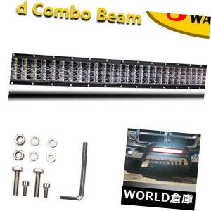 LEDCgo[ 52C`1200bgledƃCgo[pȃX|bg^R{r[It[hgbN{[g 52inch 1200W LED Work Light Bar Curved SPOT FLOOD Combo Beam Offroad Truck Boat