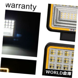 LEDCgo[ 16000LM 5C`2s[Xtbhr[LED[NCgo[It[hhCrOW[v4×4 16000LM 5 Inch 2pcs Flood Beam LED Work Light Bar Off-Road Driving JEEP 4X4