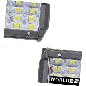 LEDCgo[ 2s[Xh72bgledƃCgo[^X|bgIt[hhCrOSUV{[g 2Pcs Waterproof 72W LED Work Light Bar Flood Spot Offroad Driving SUV Boat