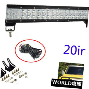 LED���C�g�o�[ 20�C���`126W LED���C�g�o�[�R���{�I�t���[�h�h���C�r���O�����v4WD WORK ATV UTE +�P�[�u�� 20 inch 126W LED LIGHT BAR COMBO Offroad Driving Lamp 4WD WORK ATV UTE+Cable �y���s�A���i�z