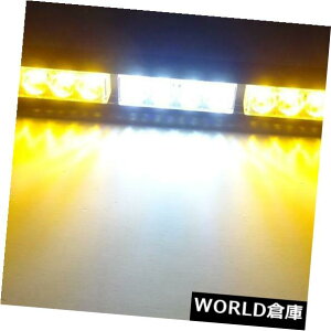 LEDCgo[ 12LEDԂً̋}̕WXg{Cgo[nU[hxߐF̔ 12 LED Car Emergency Beacon Flash Strobe Light Bar Hazard Warning Amber White