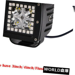 LED���C�g�o�[ 1pc 3 24W��RGB�̒ǐՂ̃n���[�����O�̎��ւ����t���Ă���d���̌y�������̂̓_�̂���𓱂��܂��� 1pc 3 24W Led Work Light Cube Spot Pods with RGB Chasing Halo Ring Replacement �y���s�A���i�z