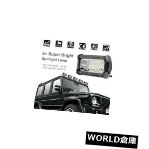 LEDCgo[ 5in 72W 6500K 24LEDԂ̎d̃Cgo[6000LM 12VIt[h邢tbhCgv 5in 72W 6500K 24LED Car Work Light Bar 6000LM 12V Offroad Bright Floodlight Lamp