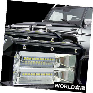 LEDライトバー 5インチ72W LEDワークライトバーフラッドスポットオフロード4WD SUV ATV車ランプ6000K 5INCH 72W LED WORK LIGHT BAR Flood Spot OFFROAD 4WD SUV ATV CAR LAMP 6000K