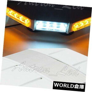 LEDCgo[ 13 "32W LEDً}r[RxXg{M̃Cgo[Ao[zCg 13" 32W LED Emergency Beacon Warning Strobe Rooftop Signal Light Bar Amber White