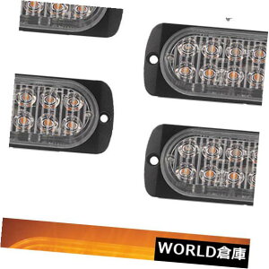 LEDCgo[ 4PCSߐF12 LED 36Wo[ԃgbNXg{tbVً}x12V-24V 4PCS Amber 12 LED 36W Bar Car Truck Strobe Flash Emergency Warning Light 12V-24V