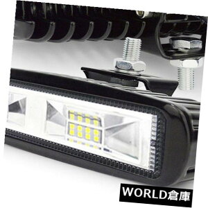 LEDCgo[ 2s[X6 "48bg16 ledƃCgtbhr[o[suvIt[hhCrOtHOv 2Pcs 6" 48W 16 LED Work Light Flood Beam Bar Car SUV OffRoad Driving Fog Lamps