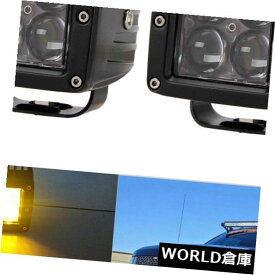 LEDライトバー 2×3インチ4 dレンズled作業ライトバーアンバースポットフォグキューブポッド用ジープatvトラック 2X 3INCH 4D LENS Led Work Light Bar Amber Spot Fog Cube Pods For JEEP ATV TRUCKS