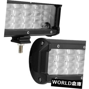 LEDCgo[ 2 7C`24LED 4ƃCgo[X|bgtbhhCrOtHOvpgbNUTV 2× 7inch 24LED Quad-row Work Light Bar Spot Flood Driving Fog Lamp for Truck UTV