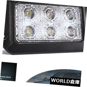 LEDCgo[ 2x 18WIt[htbV}EgtbhLED[NCgo[hCrOtHOvpsbNAbv 2x 18W Off-Road Flush Mount Flood LED Work Light Bar Driving Fog Lamp For Pickup