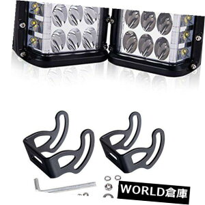 LEDCgo[ 2s[X4 ''ƃL[uTChV[^[ledCgo[X|bgtbhhCrOtHO|bh90bgip67 2pc 4'' Work Cube Side Shooter LED Light Bar Spot Flood Driving Fog Pod 90W IP67