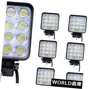 LEDCgo[ It[hgbNgN^[{[go[12V̂߂6PCS 48WXNGALED[NCgX|bgv 6PCS 48W Square LED Work Light Spot Lamp For Offroad Truck Tractor Boat Bar 12V