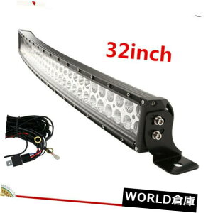 LEDCgo[ 180W̋ȂLEDCgo[32 "̓W[vIt[h4WDgbNATVtH[hzLbgɓK 32"in 180W Curved LED Light Bar fits Jeep Offroad 4WD Truck ATV Ford Wiring kit