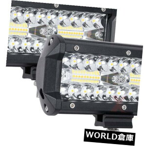 LEDCgo[ 2x 7 "It[h4WD SUVhCrOv̂߂400W LED[NCgo[tbhX|bgr[ 2x 7" 400W LED Work Light Bar Flood Spot Beam For Offroad 4WD SUV Driving Lamp