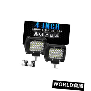 LEDCgo[ 2{̃NbhLEDCg|bhL[u[NCgo[X|bg6000K SUVgbNATV 4 "RS 2pcs Quad Row LED Light Pods Cube Work Light Bar Spot 6000K SUV Truck ATV 4" RS