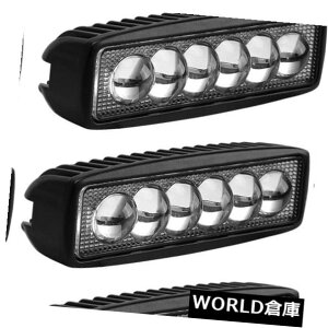 LEDCgo[ 10×6 "C`18WPLEDƓo[hCrOvtHOIt[hgbN4D + 10X 6"Inch 18W Single Row LED Work Light Bar Driving Lamp Fog Off Road Truck 4D+